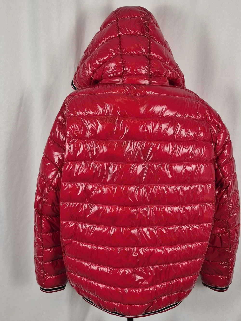 Calvin Klein Men's Hooded Red Super Shine Puffer Jacket - Size XL